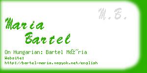 maria bartel business card